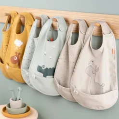 Done by deer Croco bib with Velcro 2-pack, Green Best