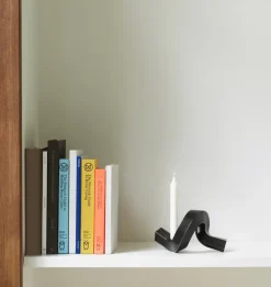 Normann Copenhagen Crooked candle holder 1, Bronze Black New