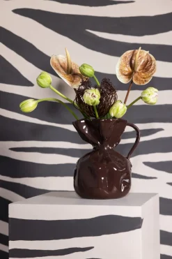 Byon Crumple vase, Brown