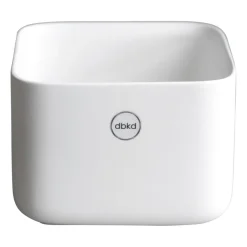 DBKD Cube plant low flower pot Ø13 cm, Matte White Best