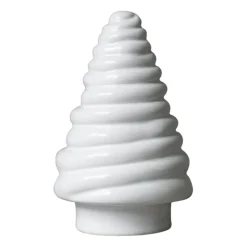 DBKD Curl tree decorative spruce 13 cm, Shiny White