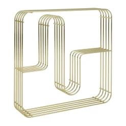 AYTM Curva wall shelf square, Gold Gold-coloured Discount