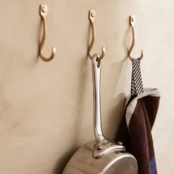 Ferm Living Curvature hook 3-pack, brass Gold-coloured Online