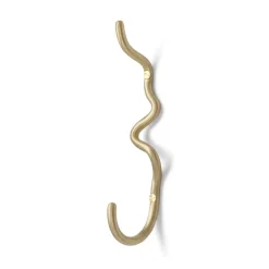 Ferm Living Curvature hook single, brass Gold-coloured Online