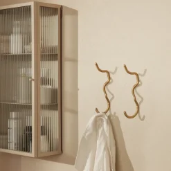 Ferm Living Curvature hook single, brass Gold-coloured Online