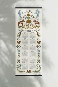 Almedahls Dala horse calendar 2026, 35x90 cm White Online