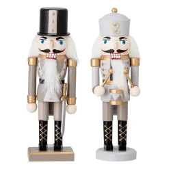 Bloomingville Darren nut cracker decoration 20.5 cm 2 pieces, Gold White Online
