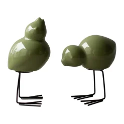 DBKD Swedish Birds Easter decoration 2-pack, Shiny Green New