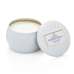 Voluspa Decorative tin candle 25 hours, Bourbon Vanille White Hot