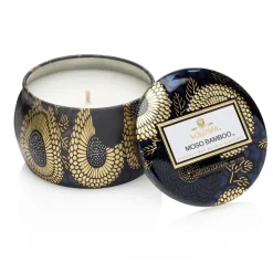 Voluspa Decorative tin candle 25 hours, Moso Banboo Gold-colouredBlackWhite Online