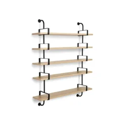 GUBI Demon wall shelf 5 plan, Oak, 155 cm Beige Discount