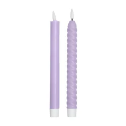 Design Letters LED candle 2-pack, Lilac Purple Sale