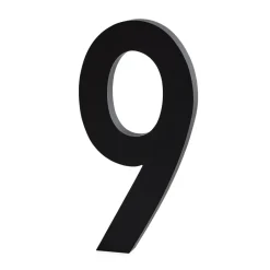 Design Letters numbers aluminum 100 mm, 9 Black Outlet