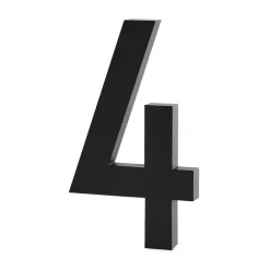Design Letters numbers aluminum 100 mm, 4 Black Best