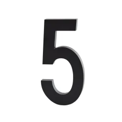 Design Letters numbers aluminum 50 mm, 5 Black Clearance