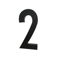 Design Letters numbers aluminum 50 mm, 2 Black Clearance