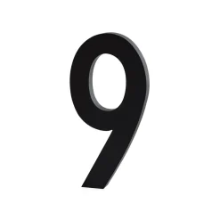 Design Letters numbers aluminum 50 mm, 9 Black Best