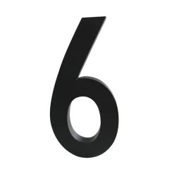 Design Letters numbers aluminum 100 mm, 6 Black Hot