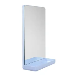 Design Letters Wall-mounted mirror with shelf, Light BeigeBlue Outlet
