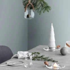 Holmegaard Design with light block candle stick, 17 cm Transparent Online