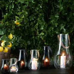 Holmegaard Design with Light candle holder smoke, 25 cm Grey New