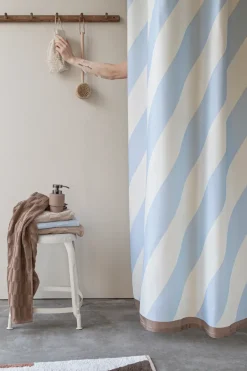 Mette Ditmer Diagonal shower curtain 150x200 cm, Light Blue Clearance