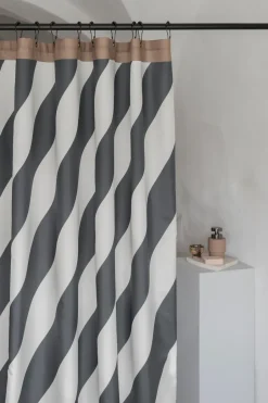 Mette Ditmer Diagonal shower curtain 150x200 cm, Dark Grey Discount