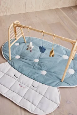 OYOY Dino play toys for baby gym., Beige-saffron-aqua blue GreyBeigeBlue New