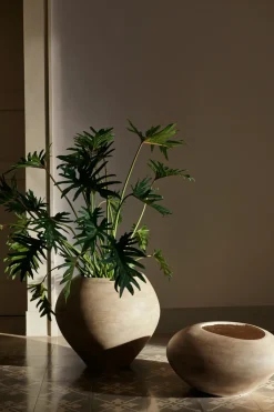 Ferm Living Dodu flower pot, Low Brown Discount