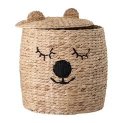 Bloomingville Dolma storage basket with lid Ø42x50 cm, Nature Beige Clearance
