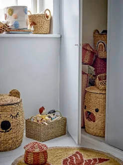 Bloomingville Dolma storage basket with lid Ø42x50 cm, Nature Beige Clearance