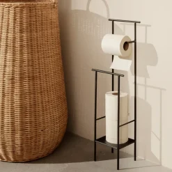 Ferm Living Dora toilet paper holder, Black Hot