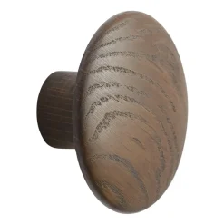 Muuto Dots wood hook dark stained , Ø9 cm Brown Outlet