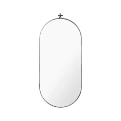 Kristina Dam Studio Dowel mirror, Stainless steel 100x46 cm Grey Hot