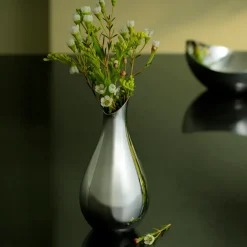 Robert Welch Drift vase 14 cm, smooth Silver-coloured Clearance