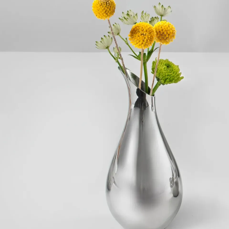 Robert Welch Drift vase 14 cm, smooth Silver-coloured Clearance
