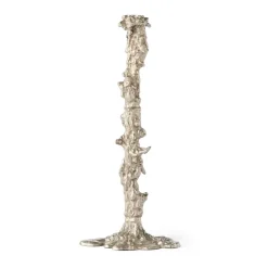 POLSPOTTEN Drip candlestick XXL 50 cm, Silver Silver-coloured Clearance
