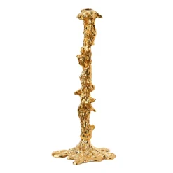POLSPOTTEN Drip candlestick XXL 50 cm, Gold Gold-coloured Sale
