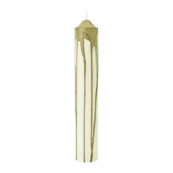 Ferm Living Drip pillar candle, Olive , 30 cm Green Discount