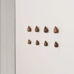 Normann Copenhagen Dropit knob 2-pack walnut, large Brown Hot