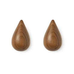 Normann Copenhagen Dropit knob 2-pack walnut, small Brown Sale