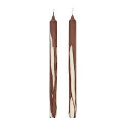 Ferm Living Dryp stearin candle 2-pack, Dark Chocolate Brown Best