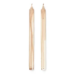 Ferm Living Dryp stearin candle 2-pack, Beige BeigeWhite Sale