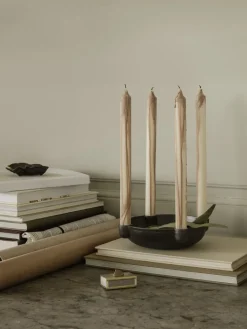 Ferm Living Dryp stearin candle 2-pack, Beige BeigeWhite Sale