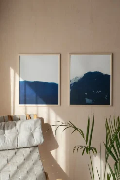 Fine Little Day Dyeforindigo ocean 2 poster 40x50 cm, Blue-white BlueGreyWhite Best