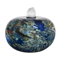 Kosta Boda Earth sculpture, My universe Blue Hot