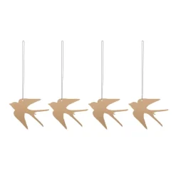 Cooee Design Easter Deco bird Easter decoration 4-pack, Cafe au lait Brown Discount