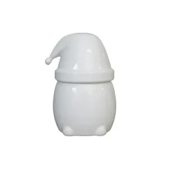 DBKD Eating Santa jar with lid small, shiny White New