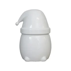 DBKD Eating Santa jar with lid large, shiny White