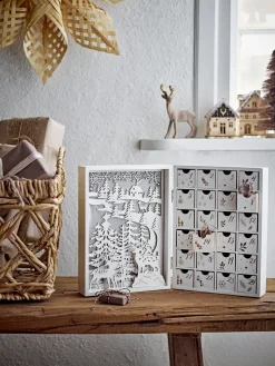 Bloomingville Elimar Advent Calendar with lighting, White Outlet
